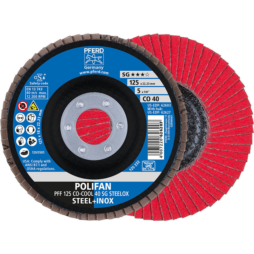 POLIFAN-Fächerscheiben PFF 125 CO-COOL 40 SG STEELOX
