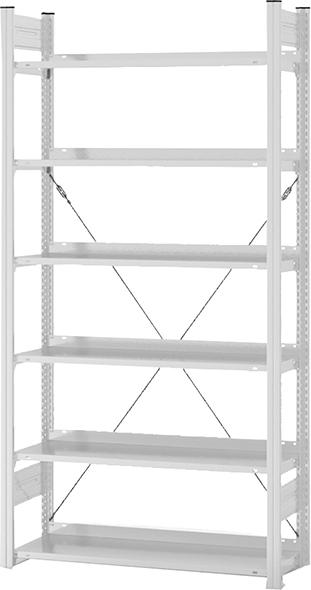 Grundregal zerlegt HKG 20310 EX, 6 Böden 2000x300x1000mm lichtgrau