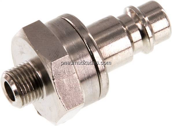 Kupplungsstecker (NW7,2) G 1/8"(AG), Messing vernickelt