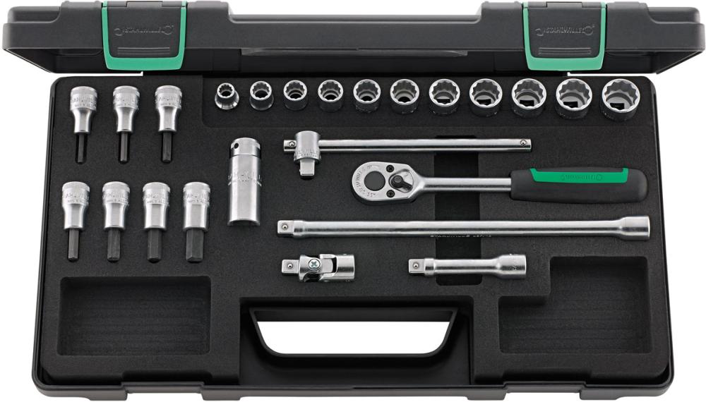 Steckschlüssel-Garnitur 3/8" 45/49/19/5 KN 24-teilig Stahlwille