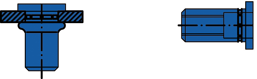 Blindnietmuttern PolyGrip Stahl Flachrundkopf M 6 x 9 x 18