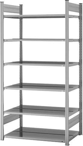 Grundregal zerlegt HZG 20610 DA, 6 Böden 2000x600x1000mm verzinkt