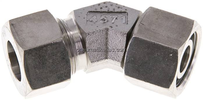 Einstellb. 45°-Schneidringverschraubung 15 L (M22x1,5), 1.4571