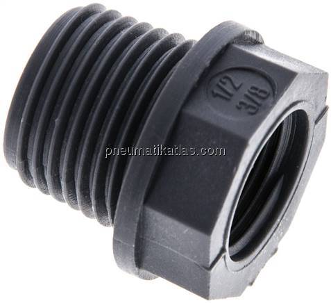 Reduziernippel G 1/2"(AG)-G 3/8"(IG), Polypropylen