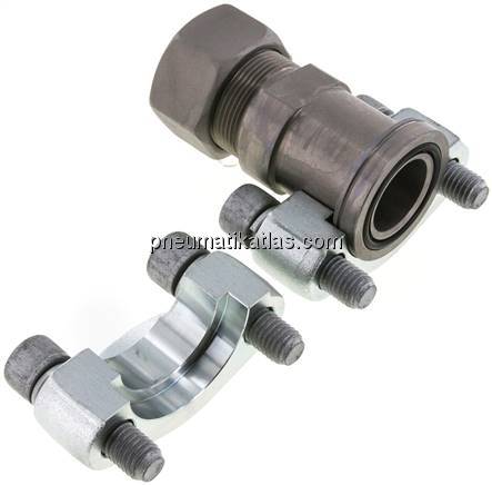 Gerade Flanschverschraubung 1-1/4"-SAE (6000 PSI), 30 S (M42x2)