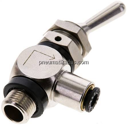 Kipphebelventil 3/2-Wege (NC), G 1/8"-4 mm