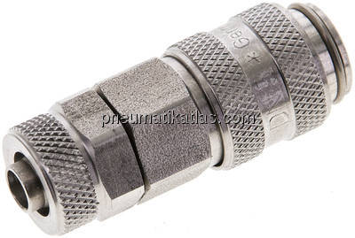 Kupplungsdose (NW5) 8x6mm Schlauch, Edelstahl