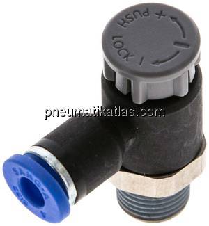 Kompakt-Drosselventil R 1/8"-4mm,abluftregelnd (Standard)