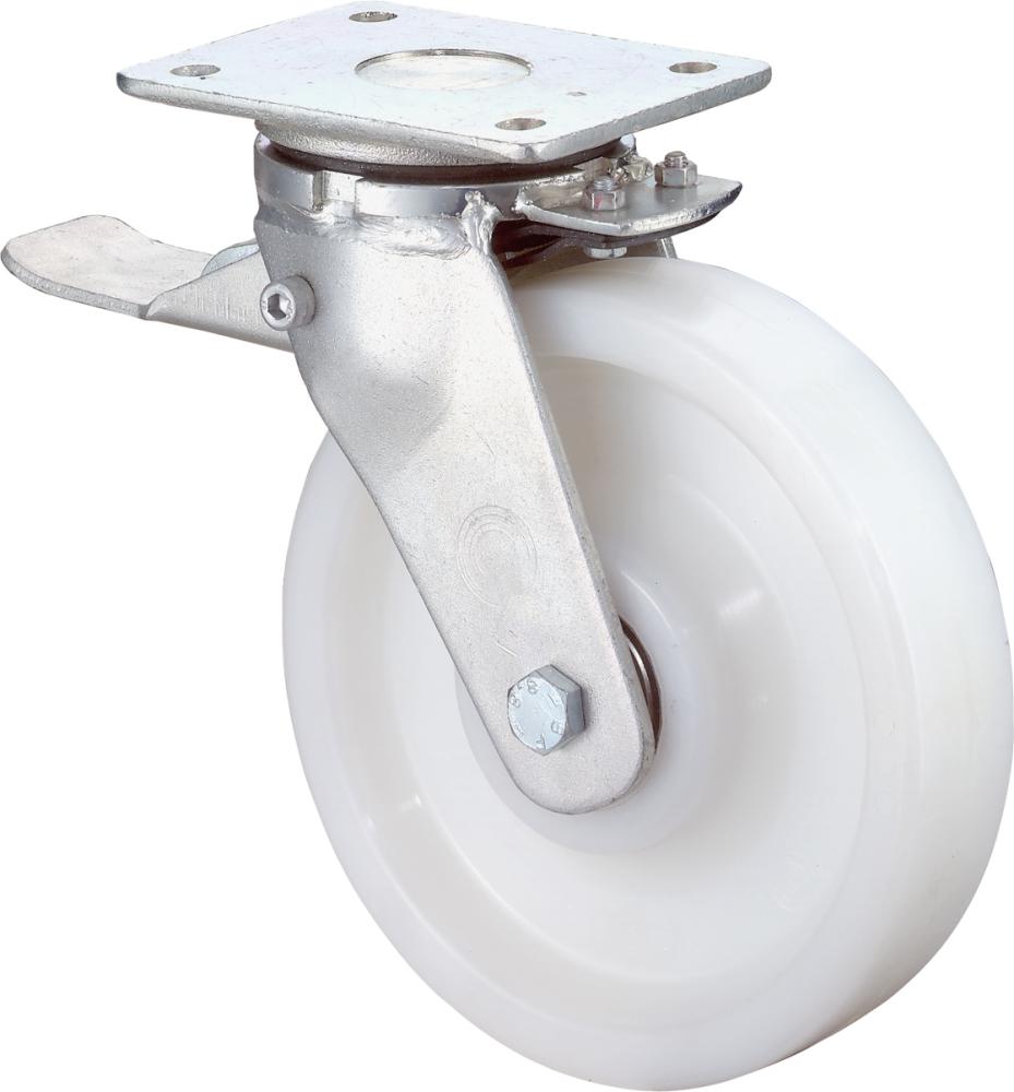 Lenkrolle 150mm RR120.B15Platte,Kst.weiß,KL,Fest RR120.B15.150 BS ROLLEN