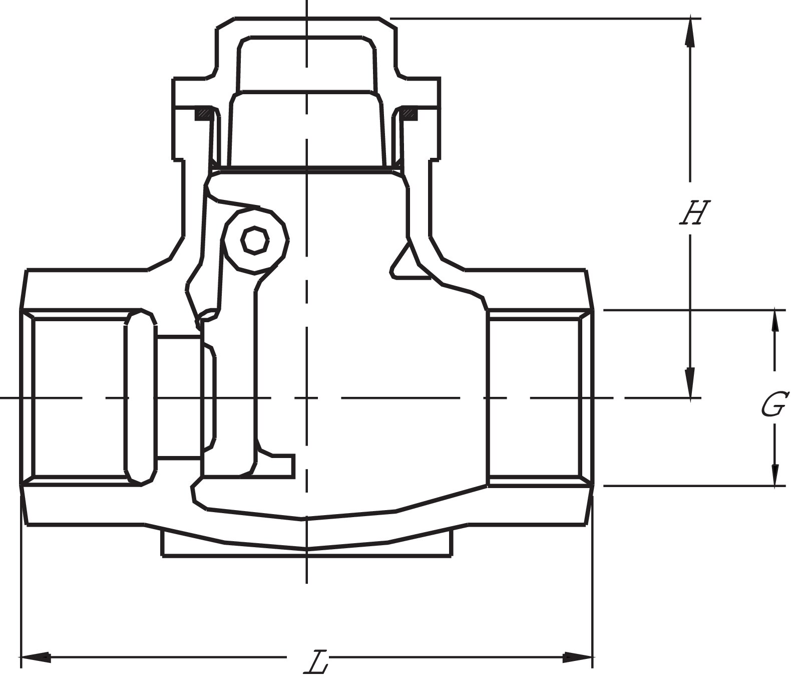 Zeichnung: Rückschlagklappe