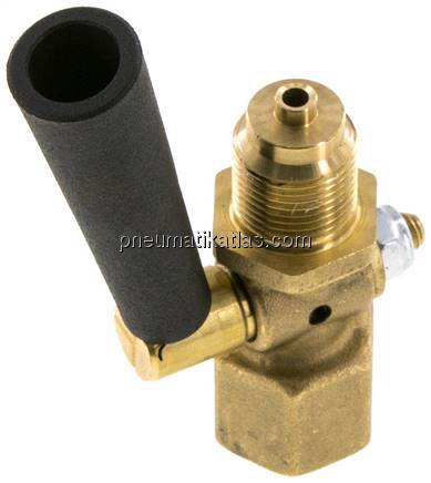 Manometer-Absperrhahn G 3/8" Muffe - Zapfen, Messing