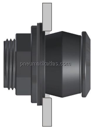 Anwendungsbeispiel: Montage: 1. Behälterdurchführu