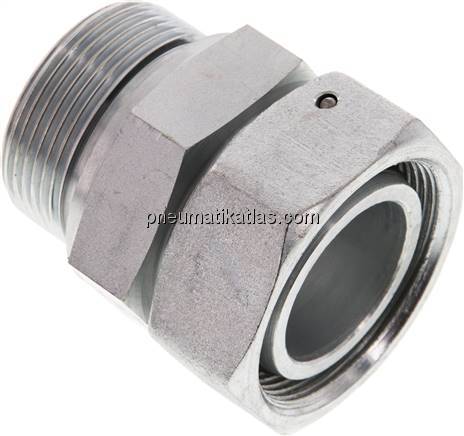 Einstellb. Schneidringverschr. G 1-1/2"-42 L, Stahl verzinkt