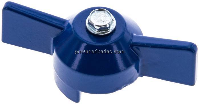 Kombigriff-blau, Größe 4, Knebel (Aluminium lackiert)