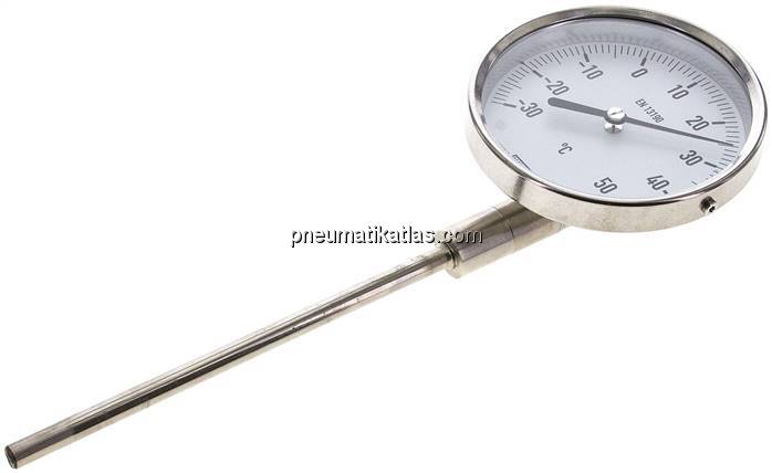 Bimetallthermometer, senkrecht D100/-30 bis +50°C/160mm