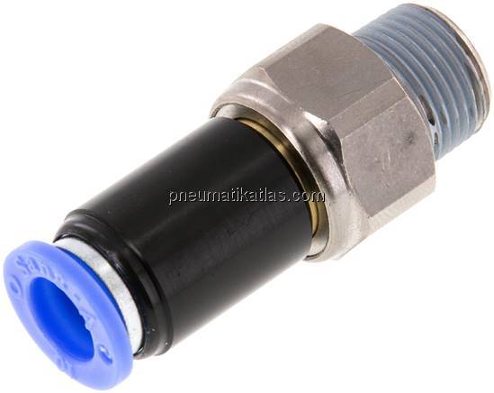 Gerade Drehverschraubung R 3/8"-10mm, IQS-Standard