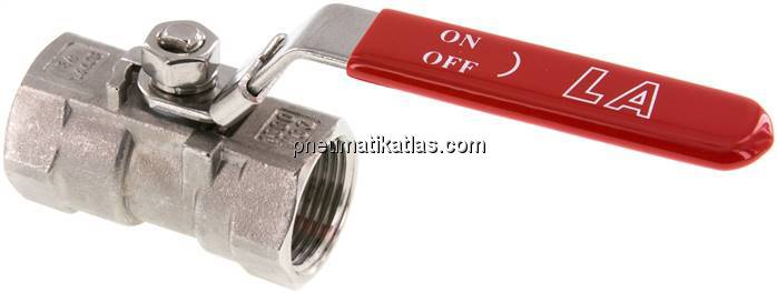 1-teiliger Edelstahl-Kugelhahn, NPT 3/4", 0 - 63bar