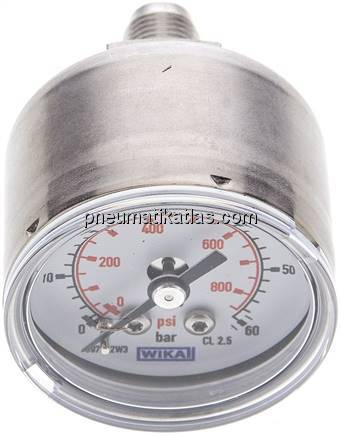 ES-Manometer waagerecht, 40mm, 0 - 60 bar, G 1/8"