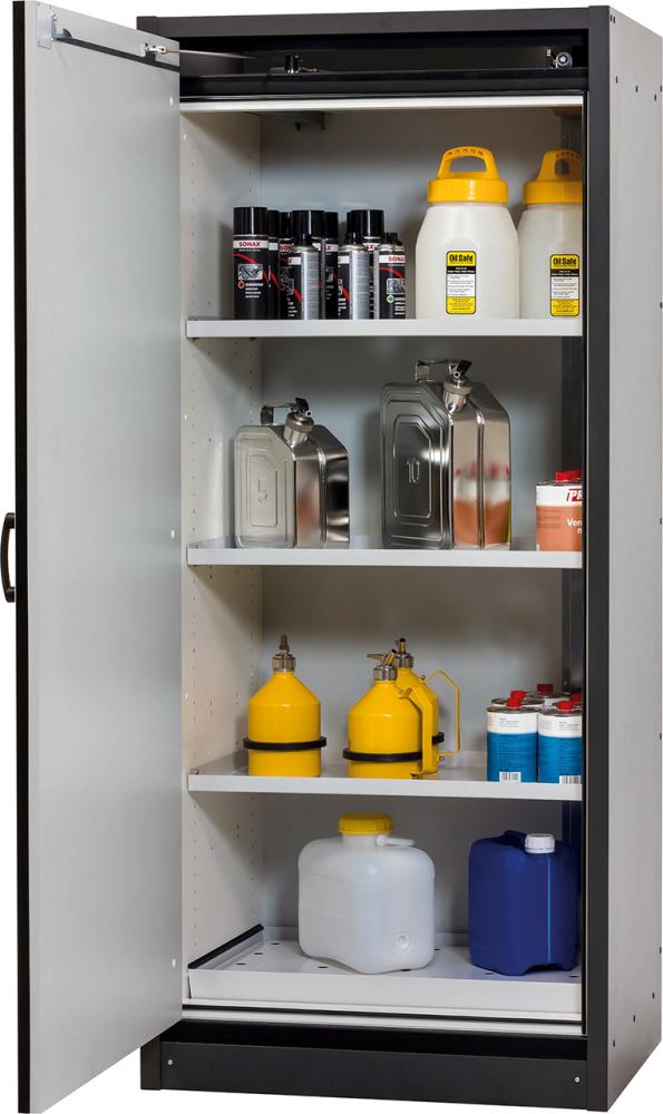 Schrank Q-Classic-30 864x1947 1Tür 3FB,Grau