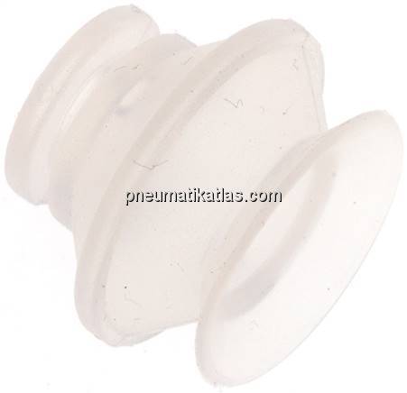 Balgsauger, 1,5-fach, P-Serie, Ø 21x9mm, Silikon (50A), transparent