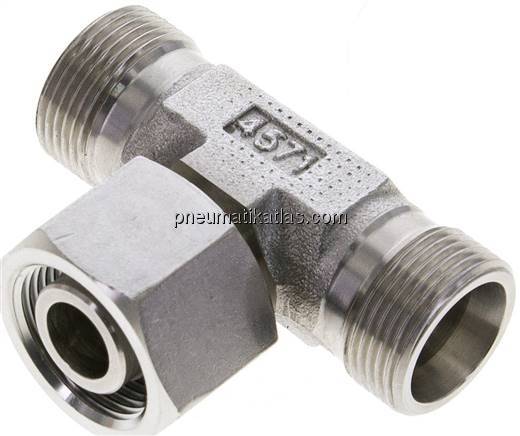 Einstellb. T-Schneidringverschraubung 16 S (M24x1,5), ohne Mutter & Schneidring,