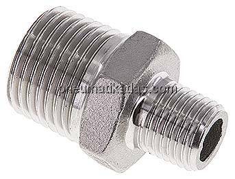 Doppelnippel NPT 1/2"-NPT 1/4", 1.4408