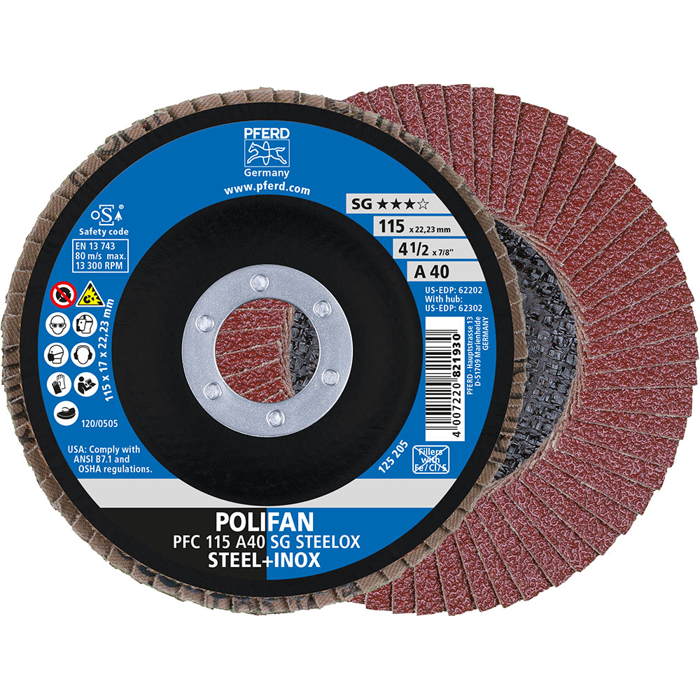 POLIFAN-Fächerscheiben PFC 115 A 40 SG STEELOX