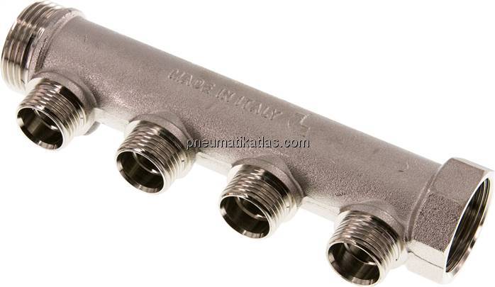 Verteilerrohr G 1"(IG/AG), Abgang 4x G 1/2" (AG)