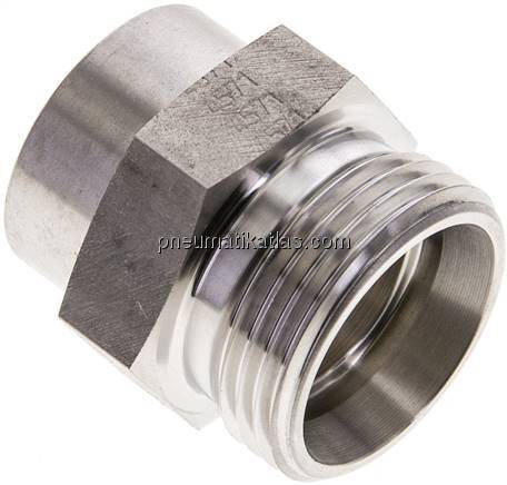 Gerade Anschweißverschraubung 22 L (M30x2), ohne Mutter & Schneidring, 1.4571