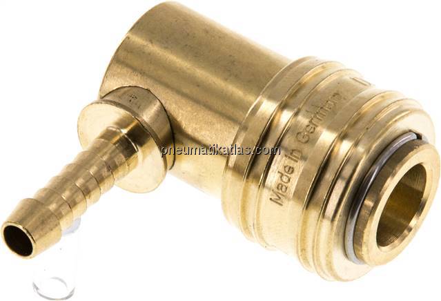 Winkel-Kupplungsdose (NW7,2) 6 (1/4") mm Schlauch, Messing