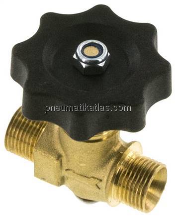 Kugel-Absperrventil, Messing,gerade, G 3/8", PN 40
