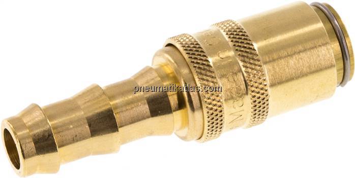 Temperierkupplungsdose (gerade) 9mm Zapfen, 9,5mm Push-Lok