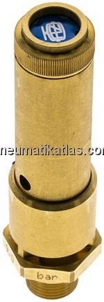 TÜV-Sicherheitsventil G 3/8" (DN10), 9,90 bar, Messing