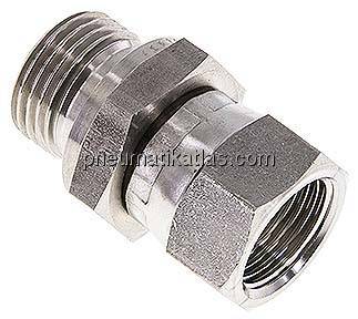 Einstellb. Einschraubverschr. UNF 3/4"-16(IG)-G 1/2"(AG)