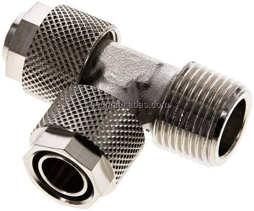 LE-Verschraubung R 3/8"-12x10mm, Messing vernickelt