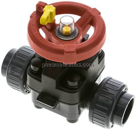 PVC-Membranventil (Hand) PVC / EPDM, 32mm Klebemuffe