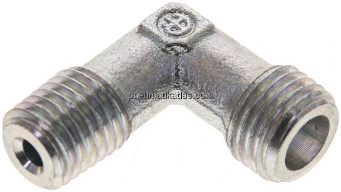 Winkel-Schneidringverschraub. M 12x1,5 (konisch)-6 S (M14x1,5), ohne Mutter & Sc