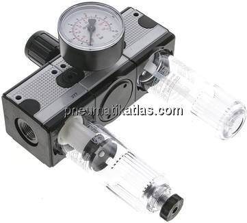 MULTIFIX Wartungseinheit (1), 3-tlg., G 3/8", 0,2 - 6 bar
