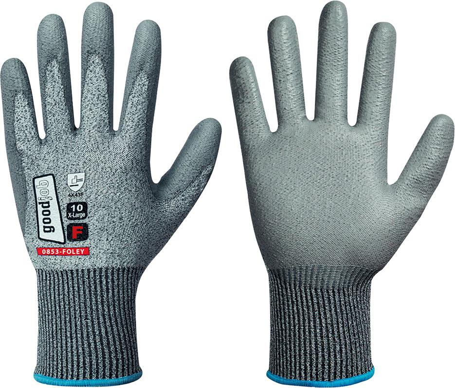 Schnittschutzhandschuh FOLEY, Cut F, grau, Gr.11