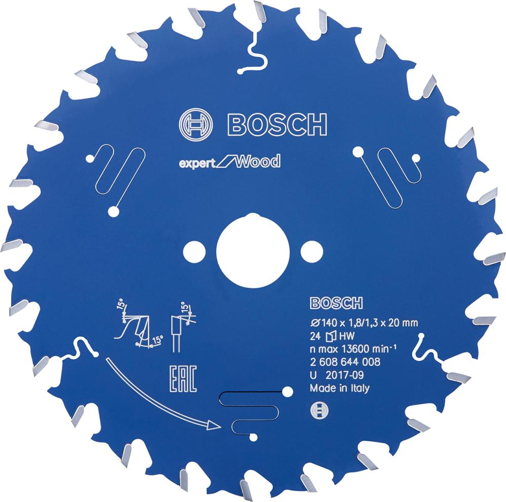 HM-Kreissägeblatt 140x1,8/1,3x20 24Z WBoschVE à 1 Stück Expert for Wood