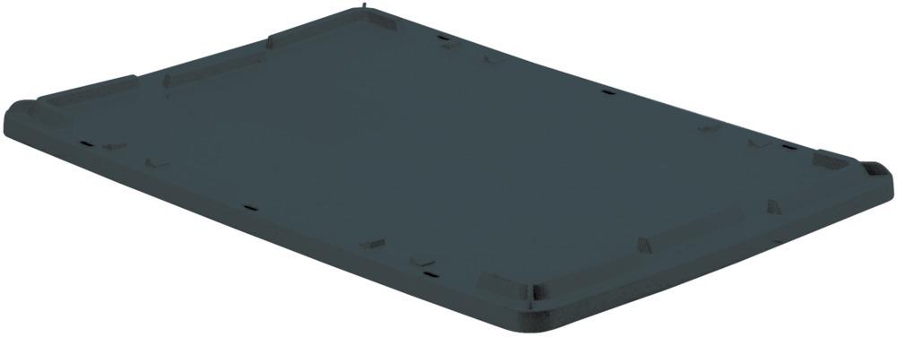 Auflagedeckel schwarz zu Drehstapelbehälter 65 Liter LA-KA-PE