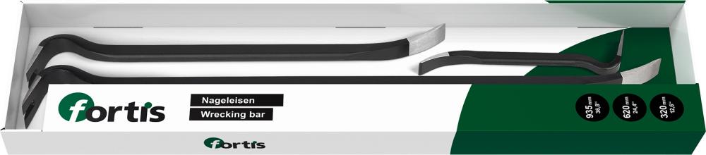 Nageleisen-Set 3-teilig 320+620+935mm FORTIS