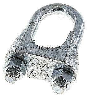 Drahtseilklemme f. 40,0mm Seil, M 16, B=58, Stahl verzinkt