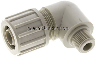 Winkel-Verschraubung G 3/8"-20x13mm, Polypropylen