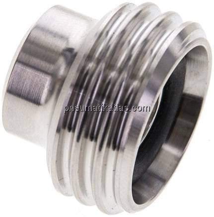 Gewindestutzen (Milchgewinde) Rd 28 x 1/8"-17,2mm, 1.4301