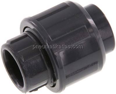 Klebemuffen-Verschraubung, PVC-U / FKM, 16mm