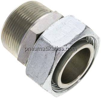 Einstellb. Schneidringverschr. 42 L-NPT 1-1/2", Stahl verzinkt