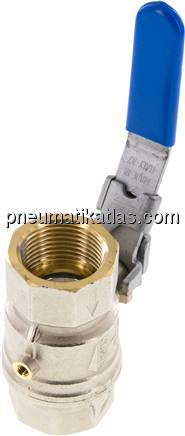 Messing-Kugelhahn mit Entlüftungsbohrung G 1", PN 14