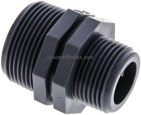 Doppelnippel G 1-1/4"-G 1", Polypropylen