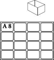 Facheinsatz Typ A 8 klar 8 Stk. RAACO